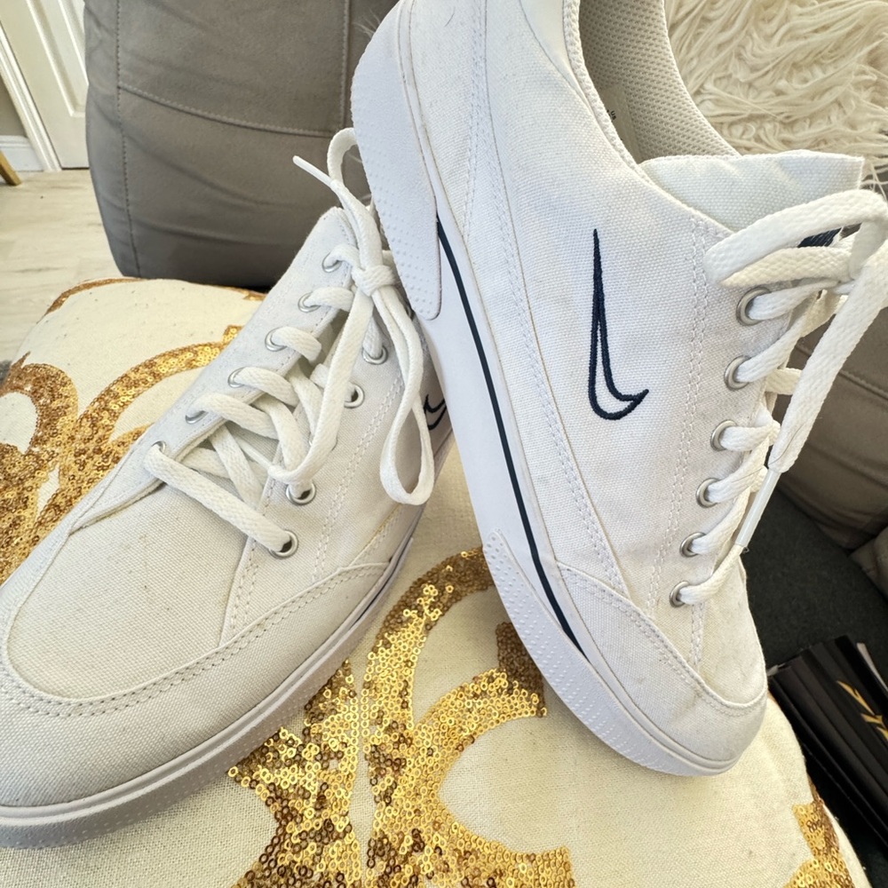 Nike White Canvas Sneakers
